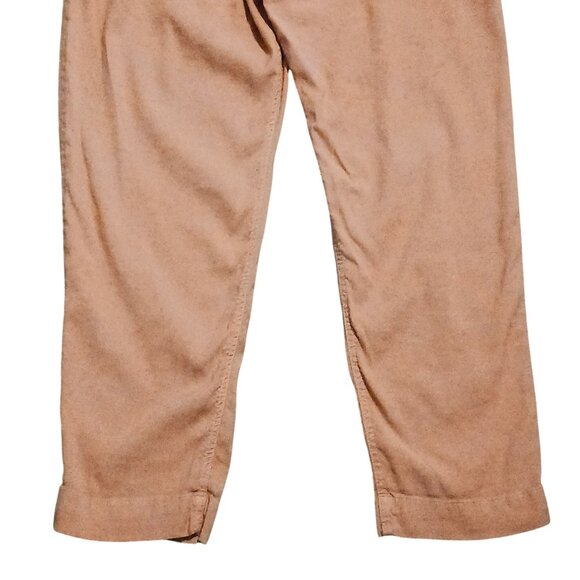 Monrow Pull-on Viscose Linen Ankle Pants Relaxed Fit Pockets XS‎ Clay Orange - Picture 6 of 9